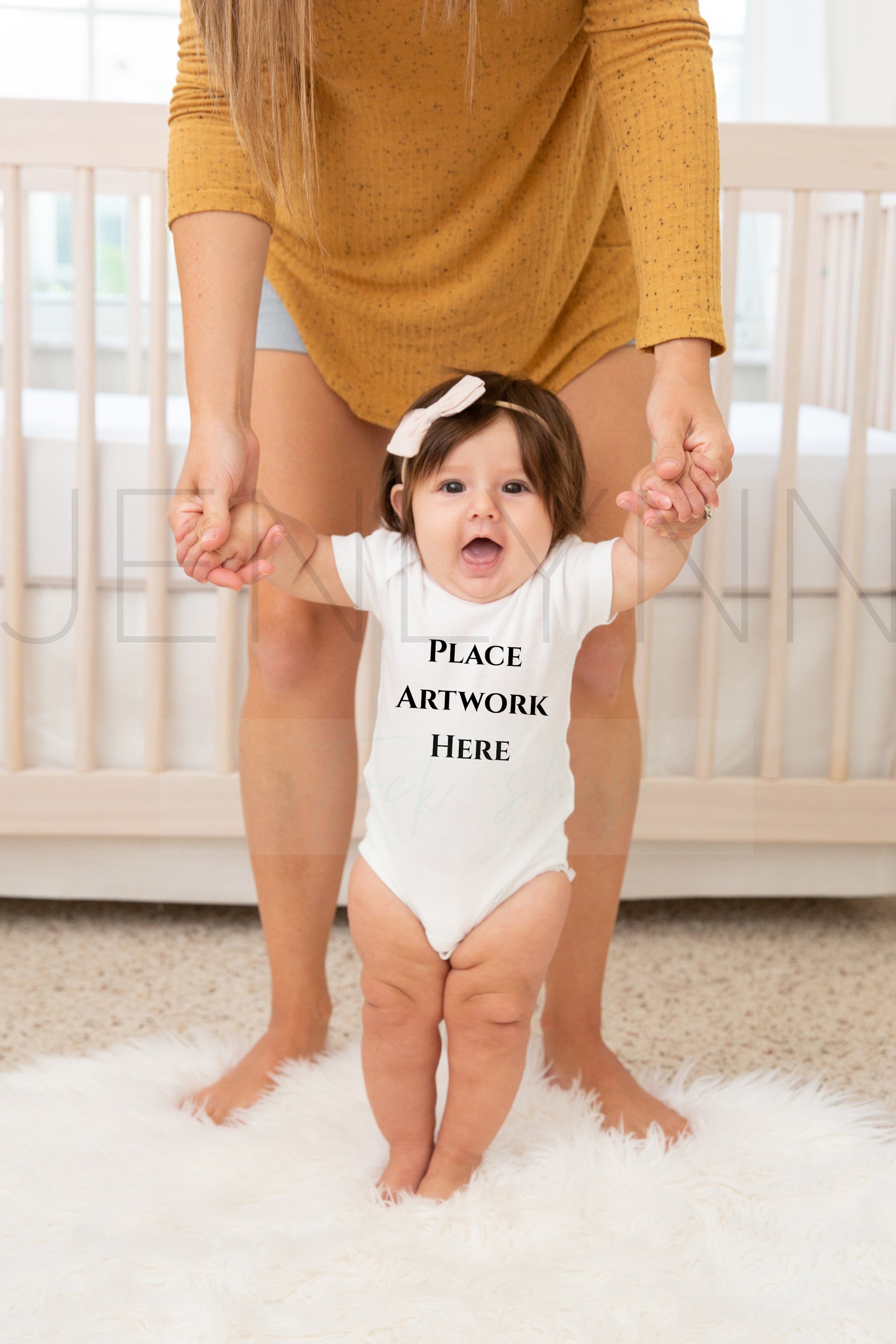 Blank White Onesie Mockup baby girl #16 JPG