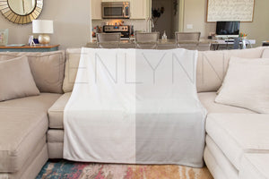 Custom Minky Blanket on Couch Mockup #BH5
