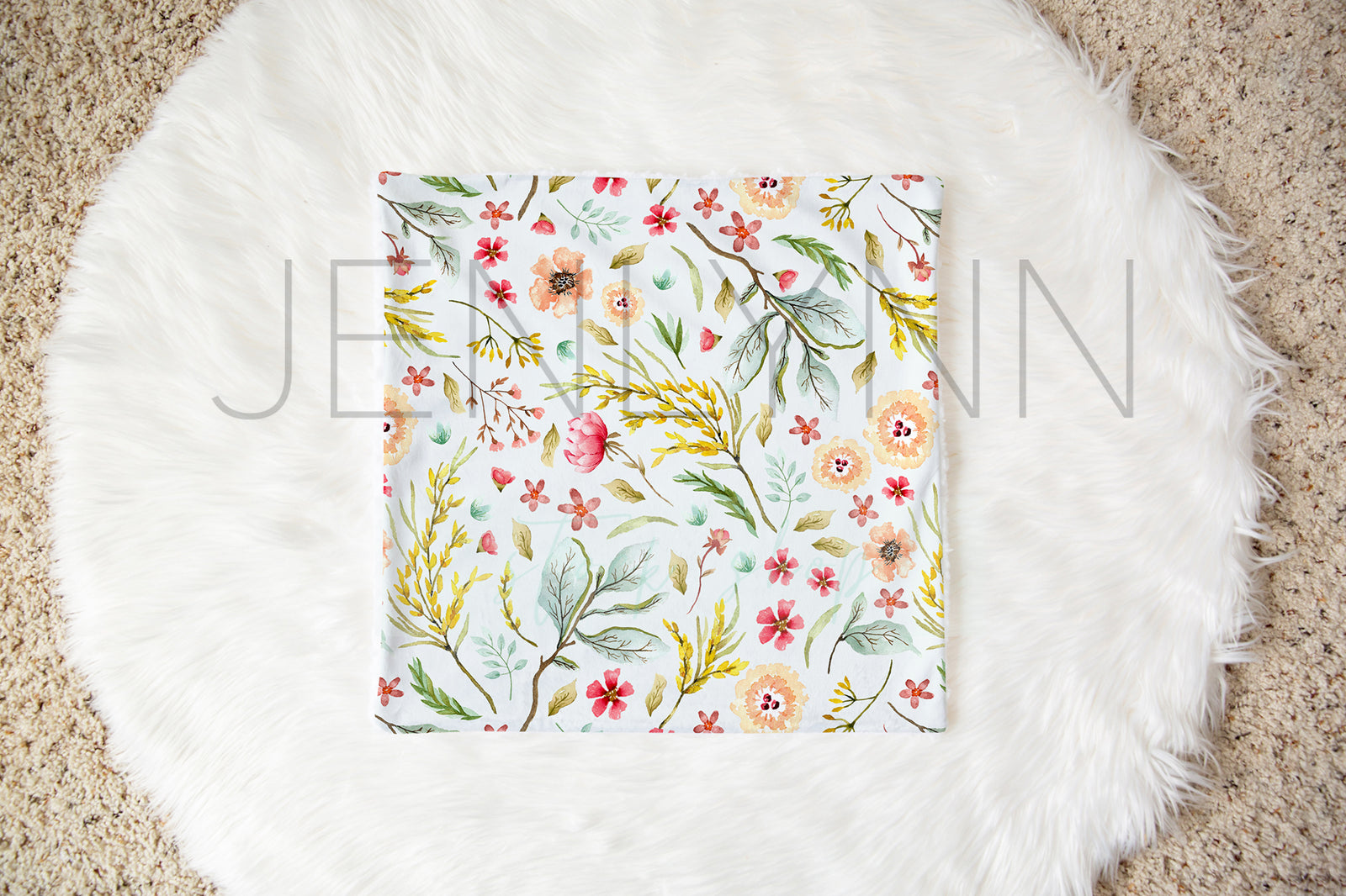 Minky Lovey Blanket with Sherpa Mockup #4