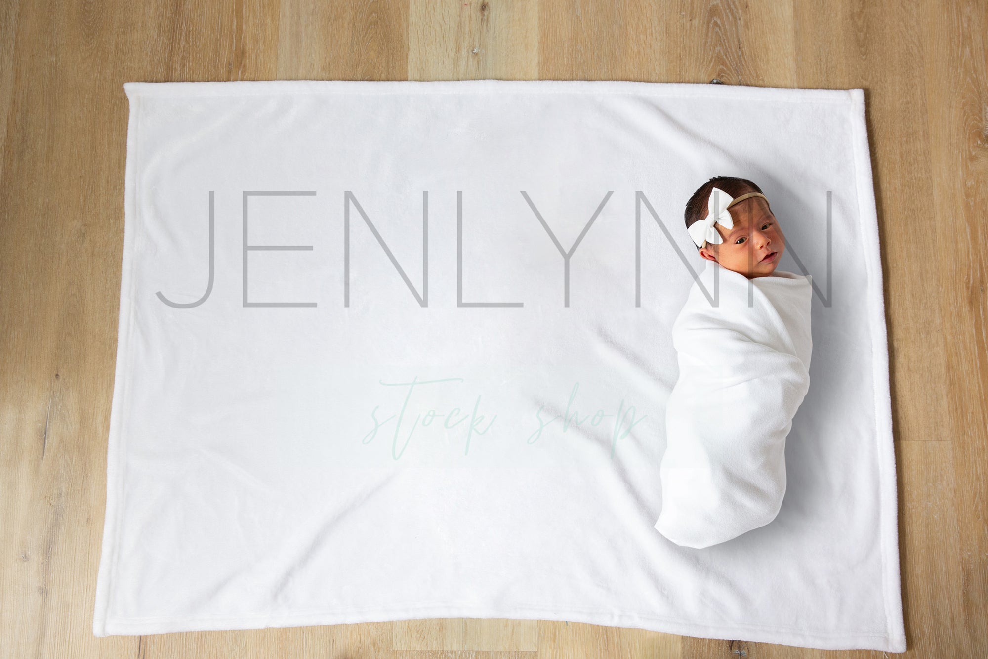 Horizontal Milestone Baby Girl Blanket Mockup #GG01 PSD