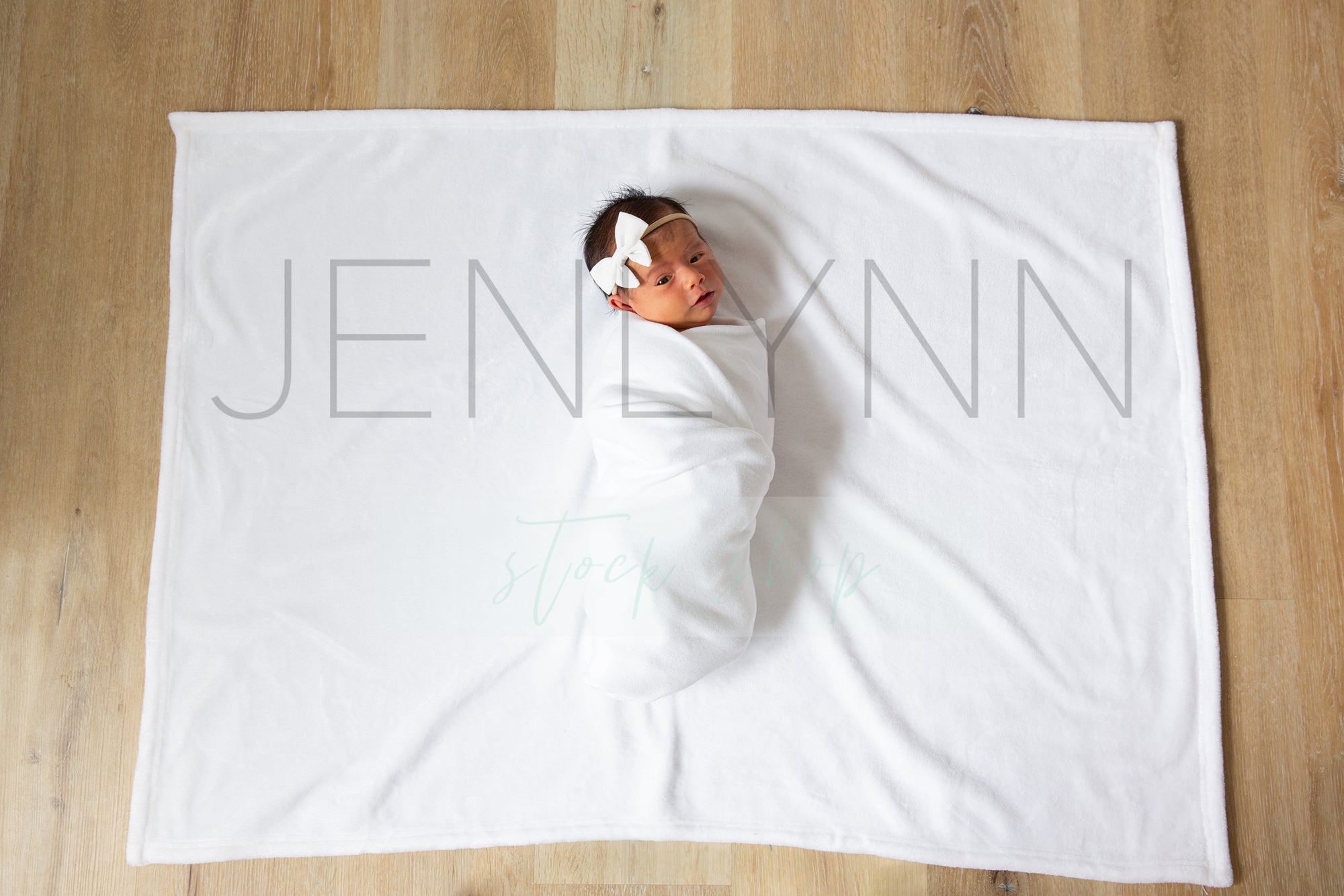 Horizontal Milestone Baby Girl Blanket Mockup #GG01 PSD