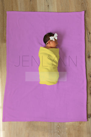 Vertical Milestone Baby Girl Blanket Mockup #GG02 PSD