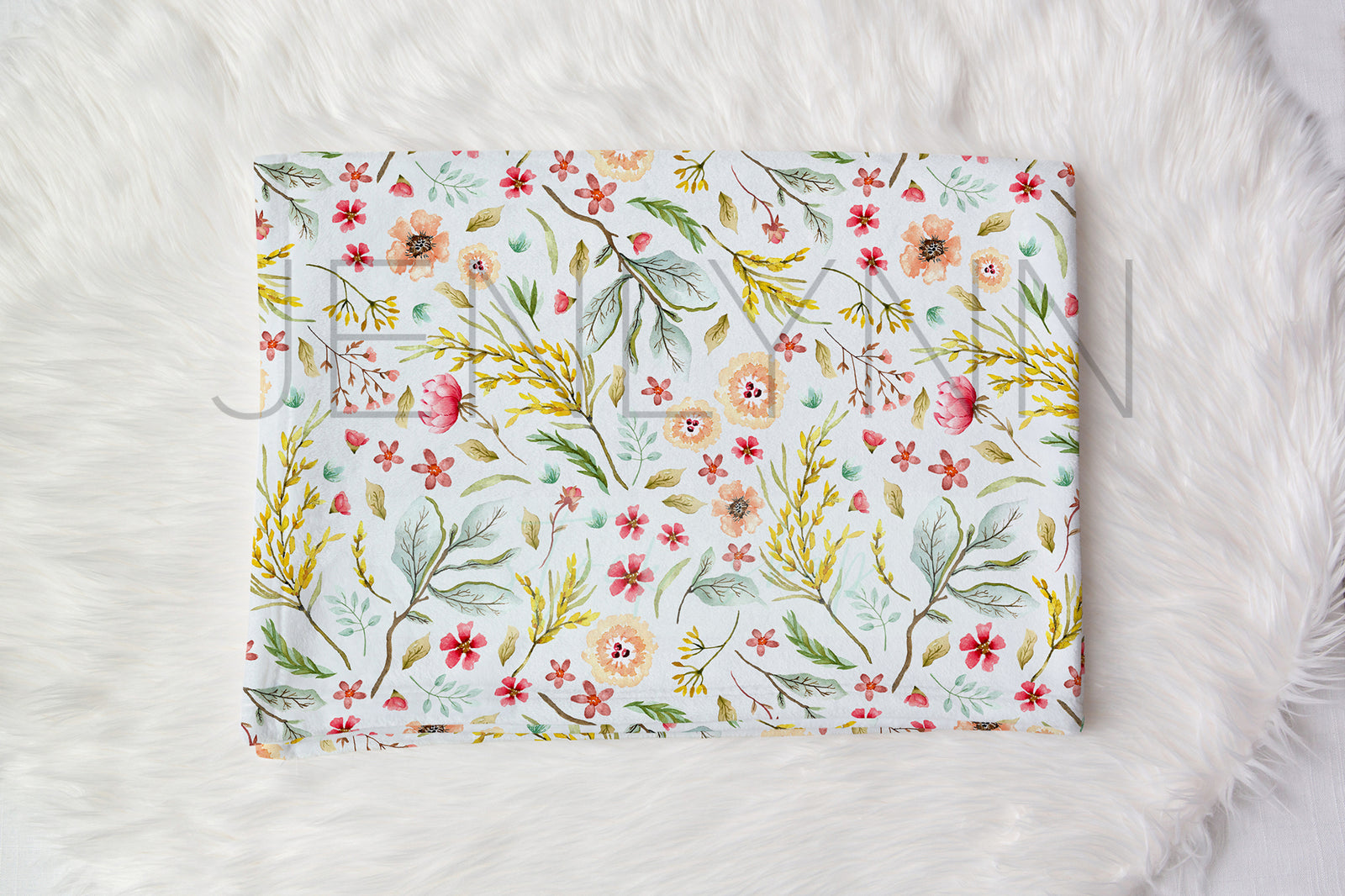 Minky Baby Blanket Flat Lay Mockup #4 PSD