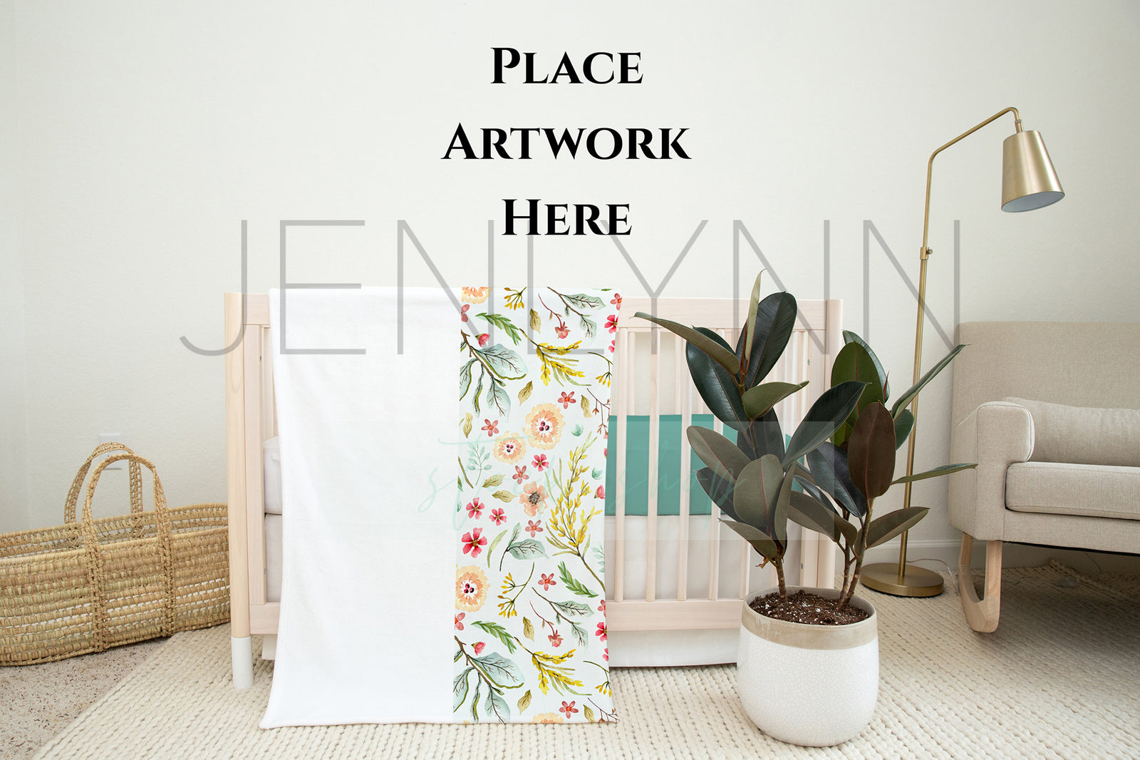 30x40 Minky and Crib Sheet Mockup NN#14