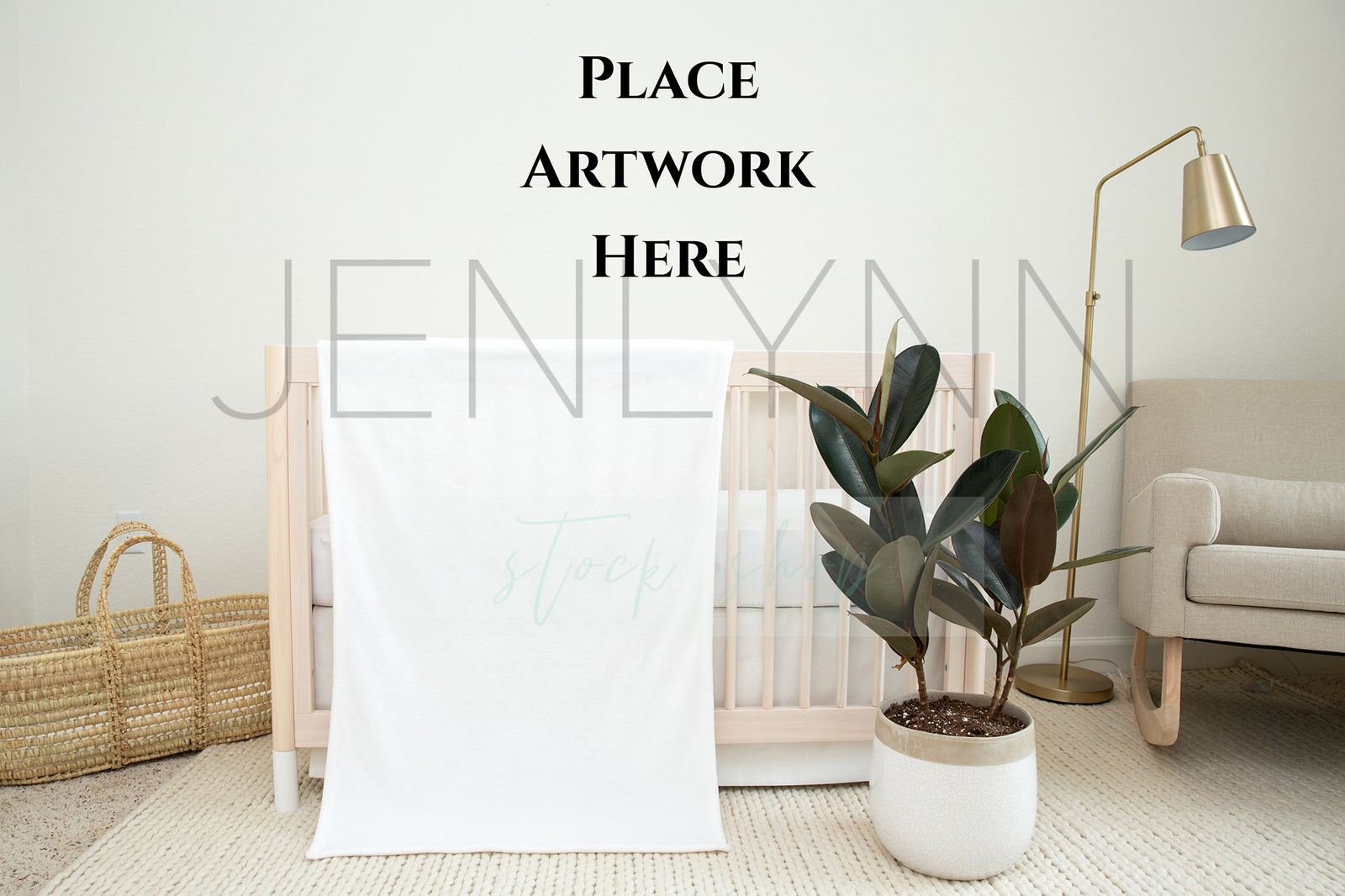 30x40 Minky and Crib Sheet Mockup NN#14