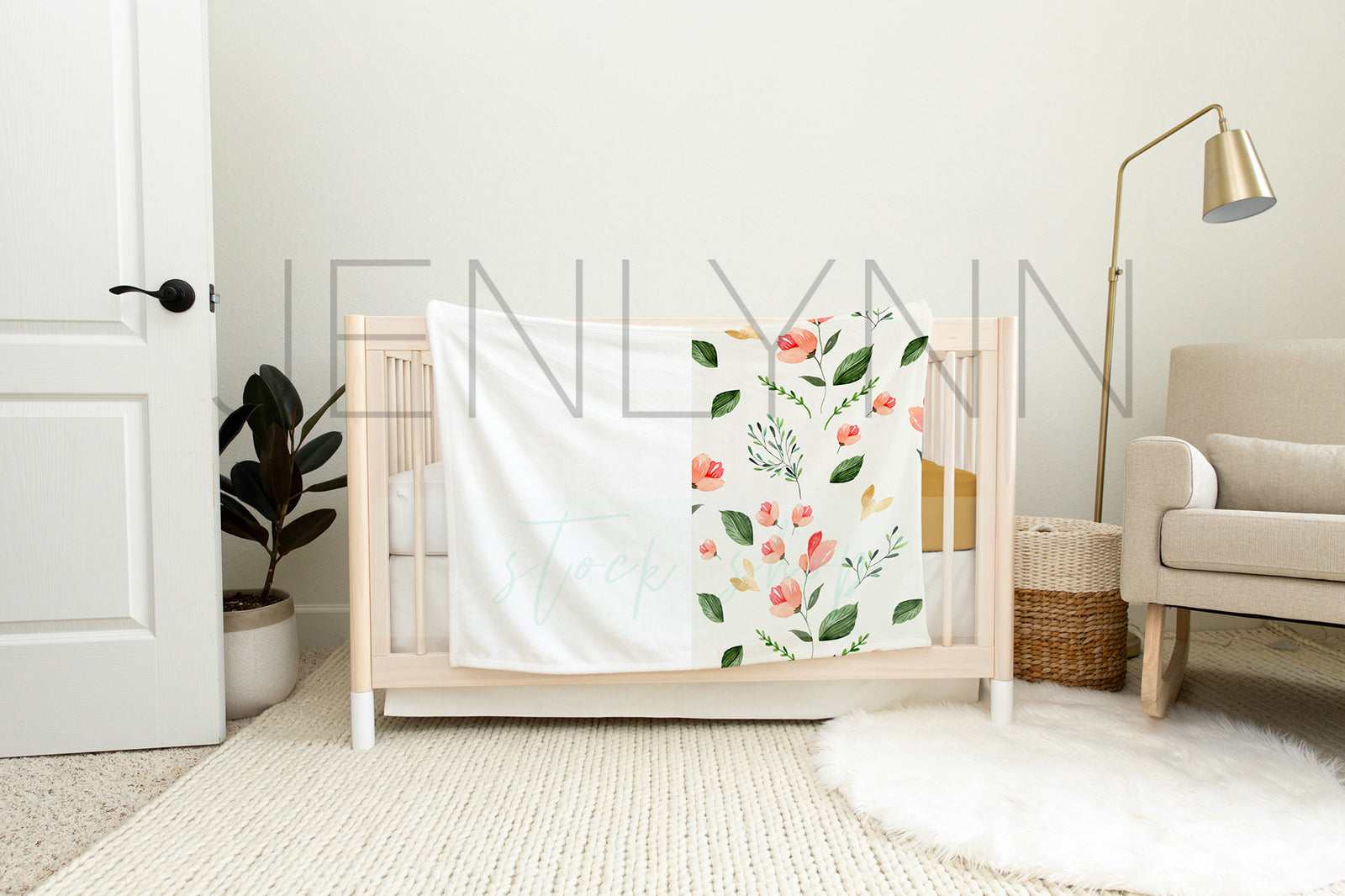 30x40 Minky and Crib Sheet Mockup NN#16 PSD