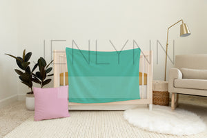 30x40 Minky Blanket + Crib Sheet Mockup NN#18 PSD