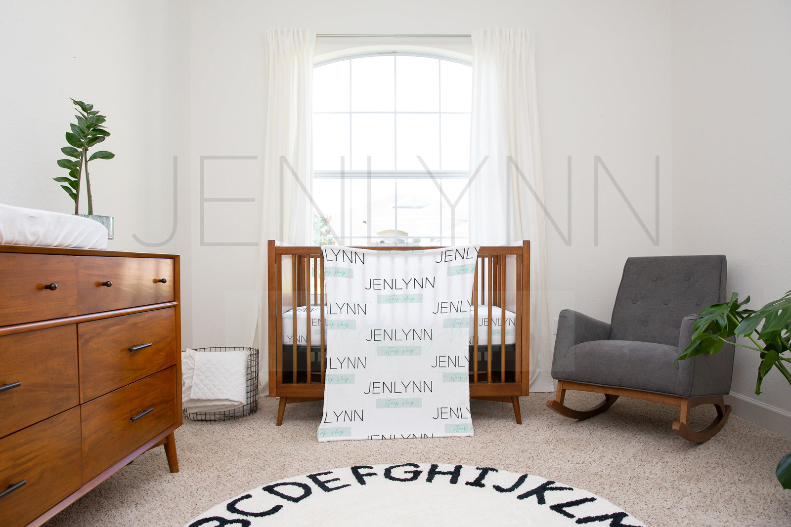 30x40 Minky and Crib Sheet Mockup #WE07 PSD