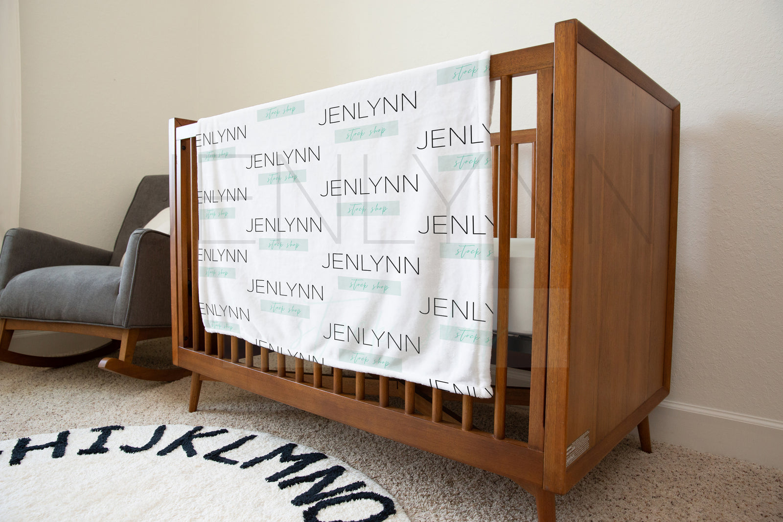 30x40 Minky and Crib Sheet Mockup #WE15 PSD