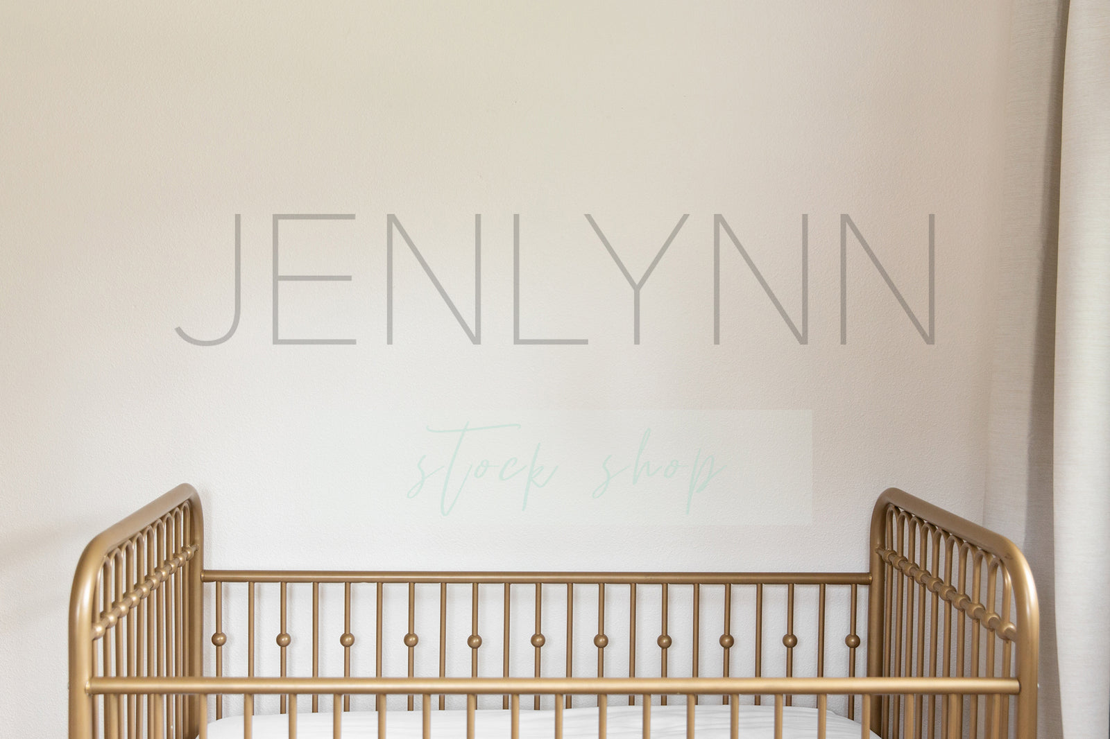 Gold Crib Blank Wall Mockup #2 JPG