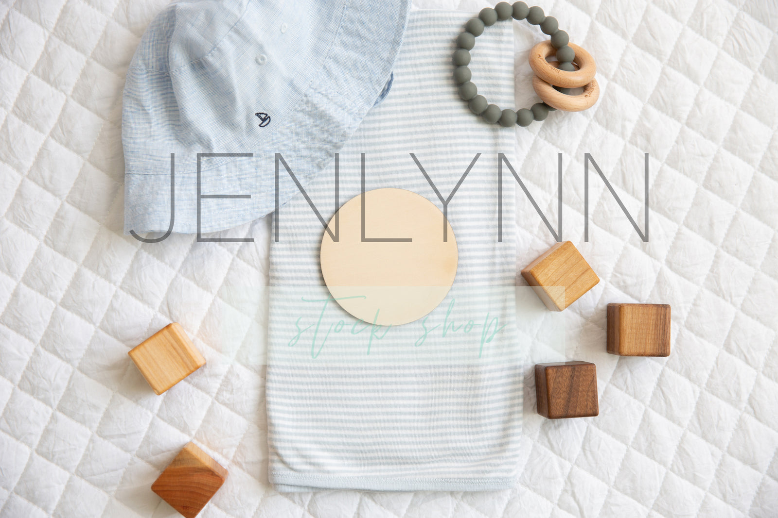 Baby Boy Round Wooden Disc Stats sign #1 PSD