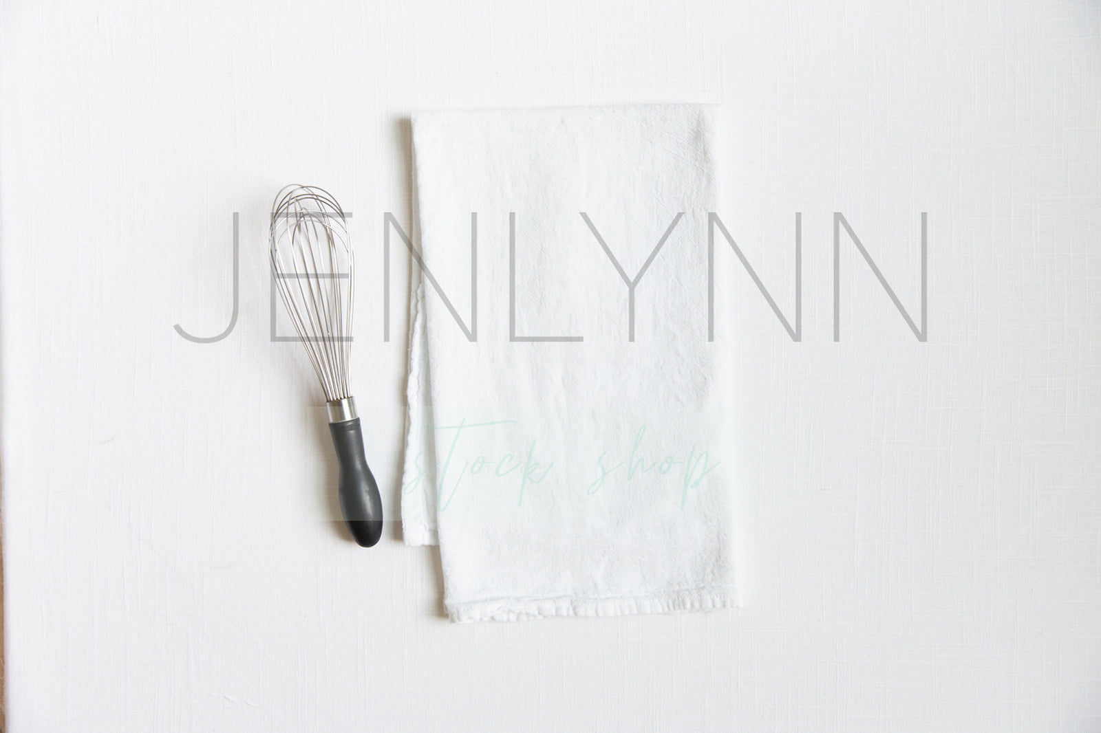 Plain White Kitchen Towel Flatlay #1 JPG