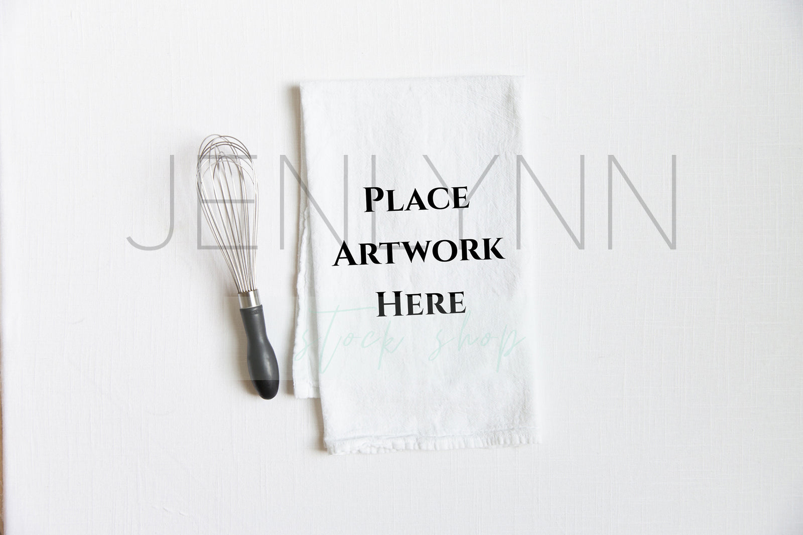 Plain White Kitchen Towel Flatlay #1 JPG