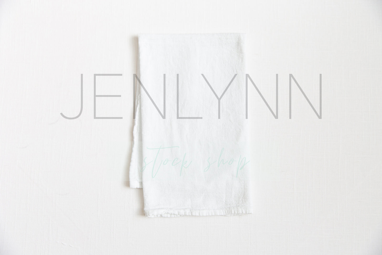 Plain White Kitchen Towel Flatlay #3 JPG