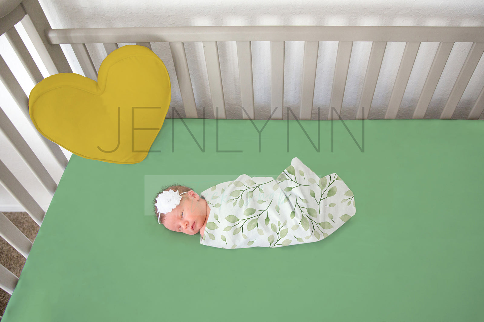 Baby Swaddle and Crib Sheet Mockup #LB13