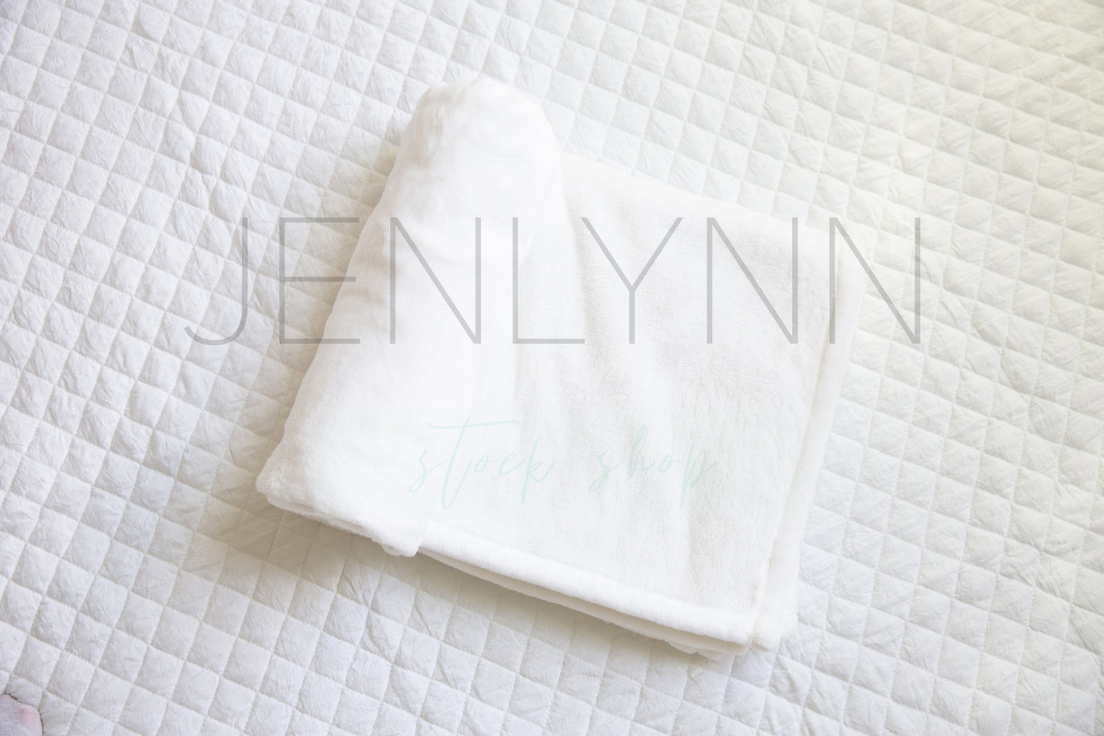 Rolled Minky Baby Blanket Mockup #2