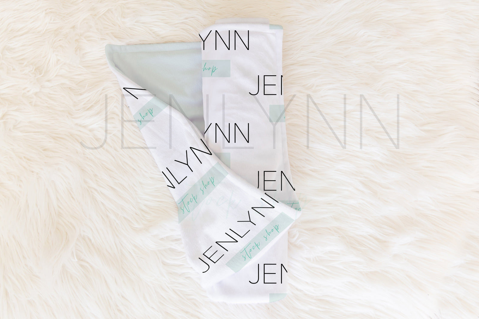 Rolled Minky Baby Blanket Mockup #3