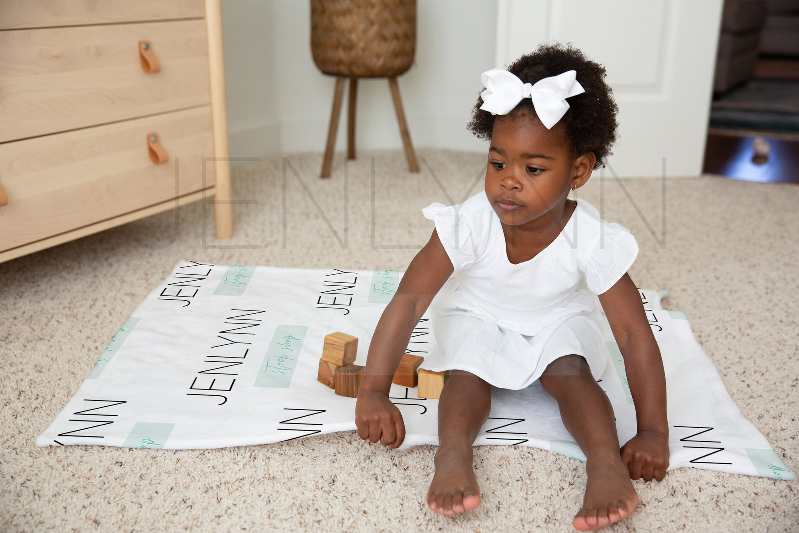 Custom Toddler Minky Blanket Mockup #RM09 PSD