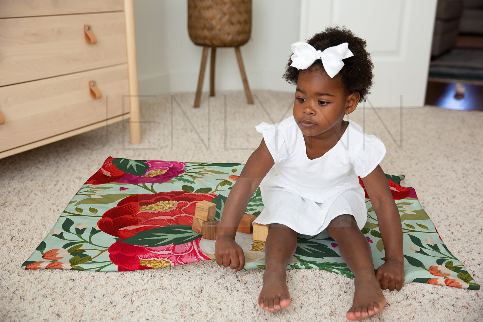 Custom Toddler Minky Blanket Mockup #RM09 PSD