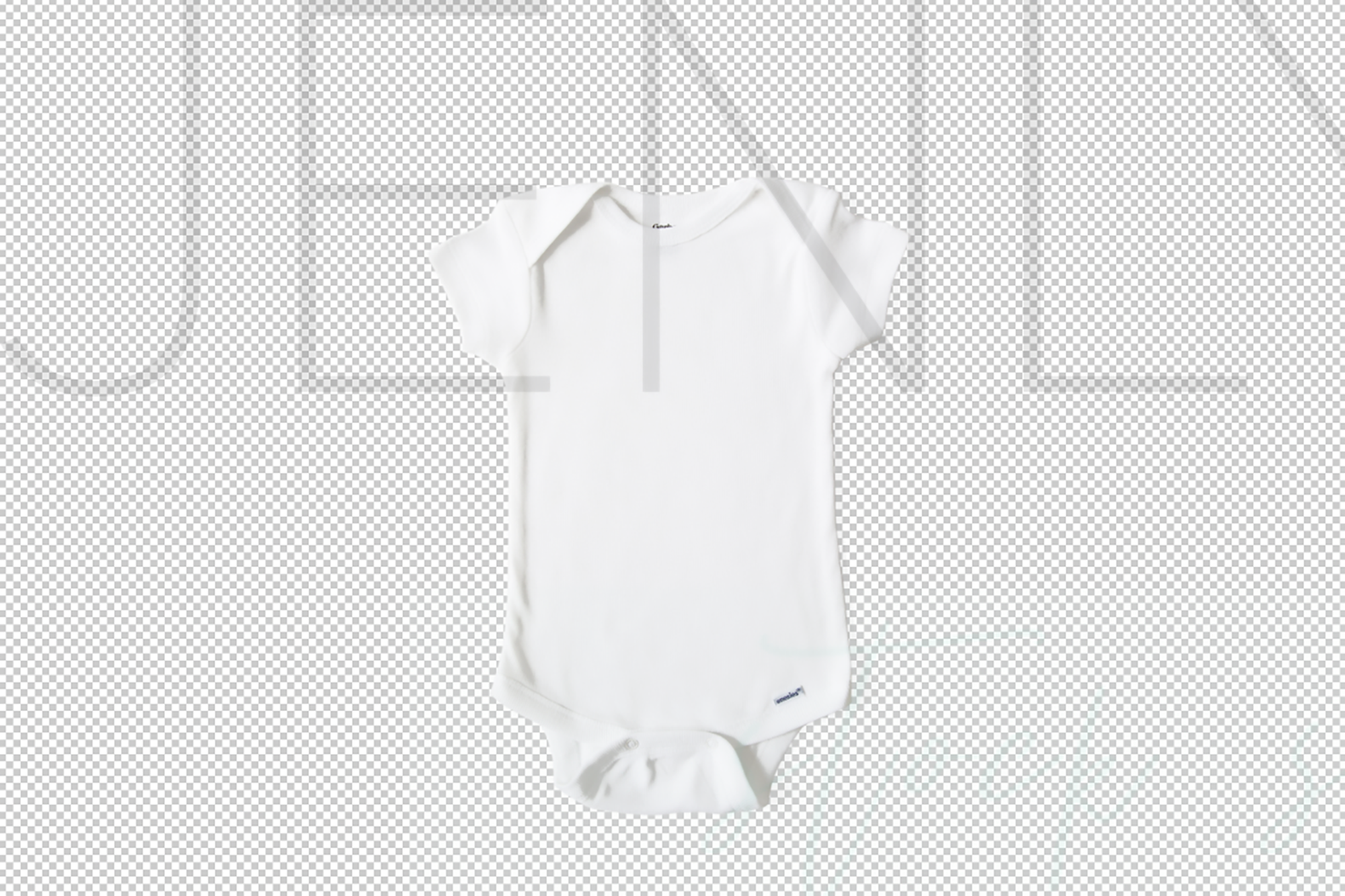 White Baby bodysuit Mockup PLAIN #16  PSD