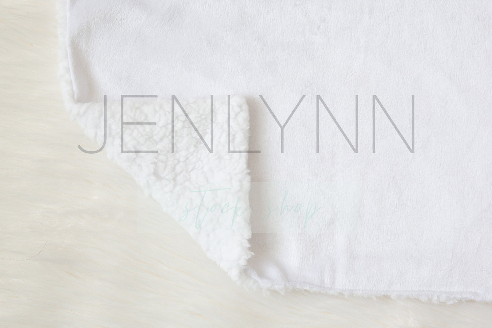 Sherpa Baby Blanket Flat Lay Mockup #1