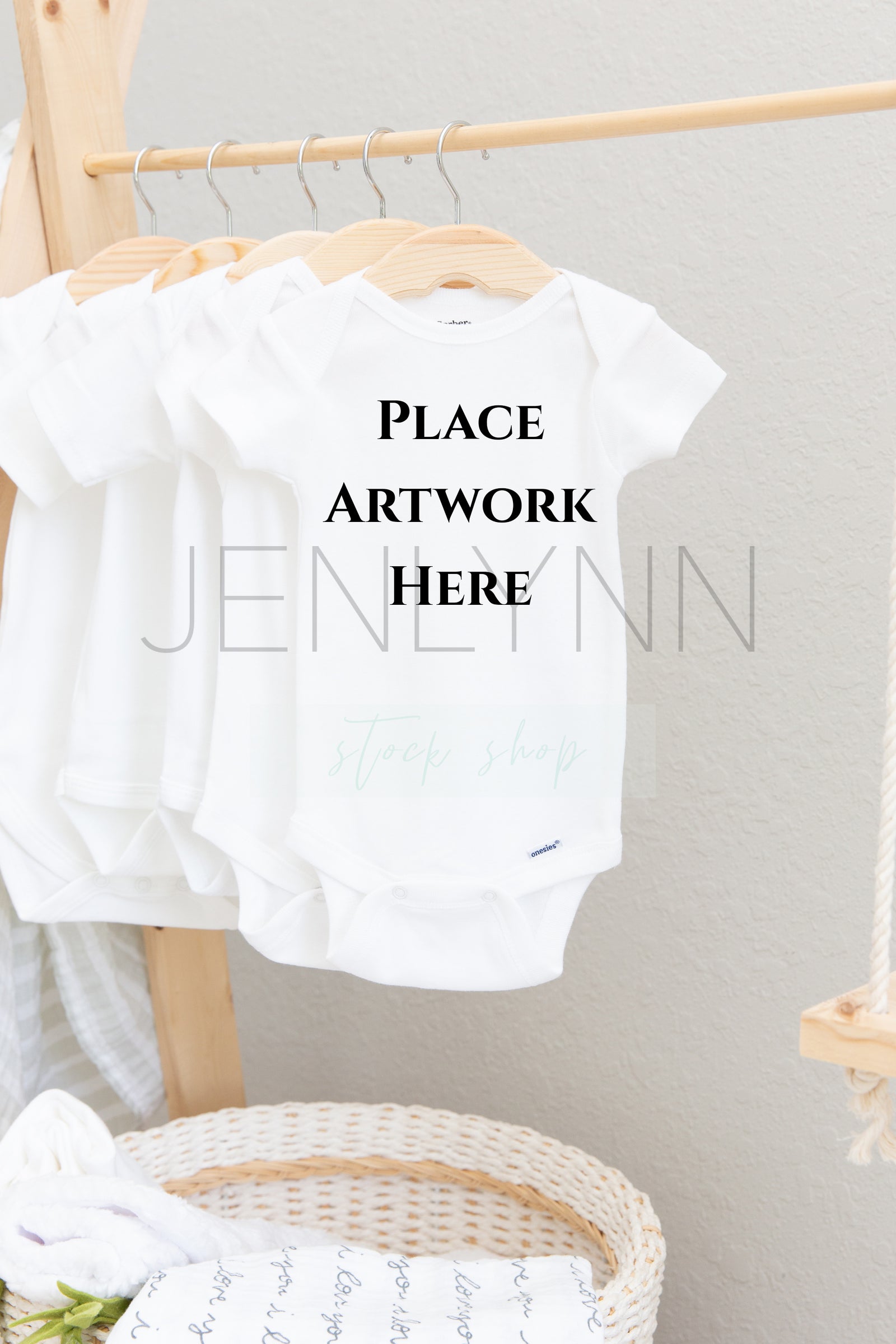 Simple White Hanging Onesie Mockup #7 JPG