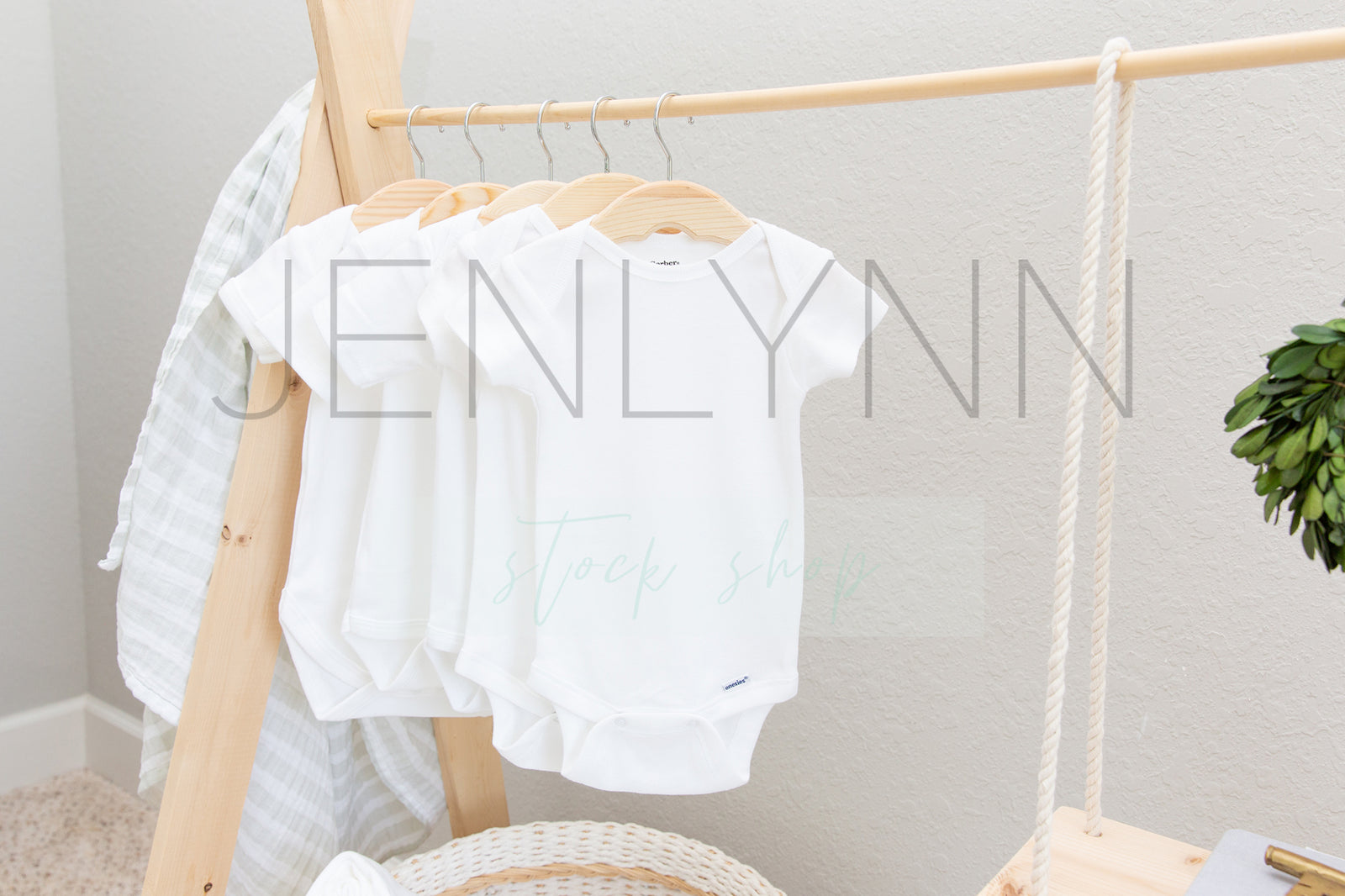 Simple White Hanging Onesie Mockup #8 JPG