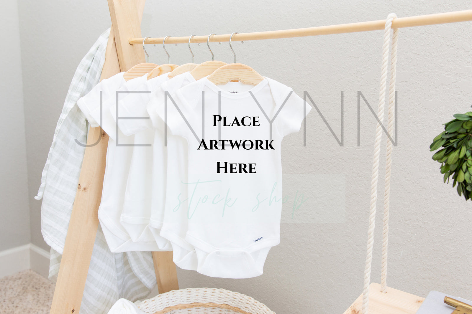 Simple White Hanging Onesie Mockup #8 JPG