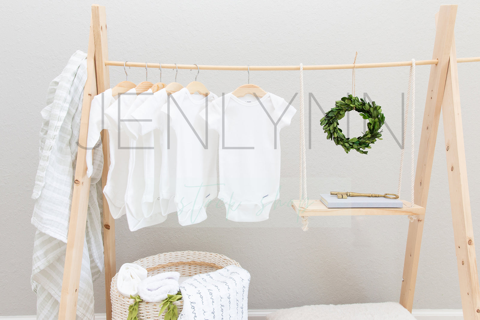 Simple White Hanging Onesie Mockup #9 JPG