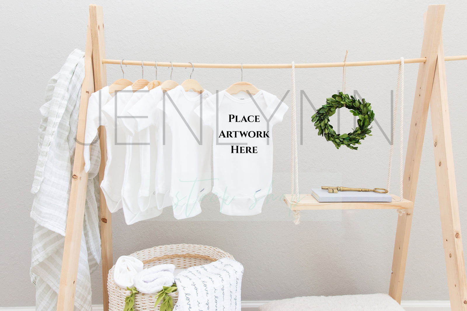 Simple White Hanging Onesie Mockup #9 JPG