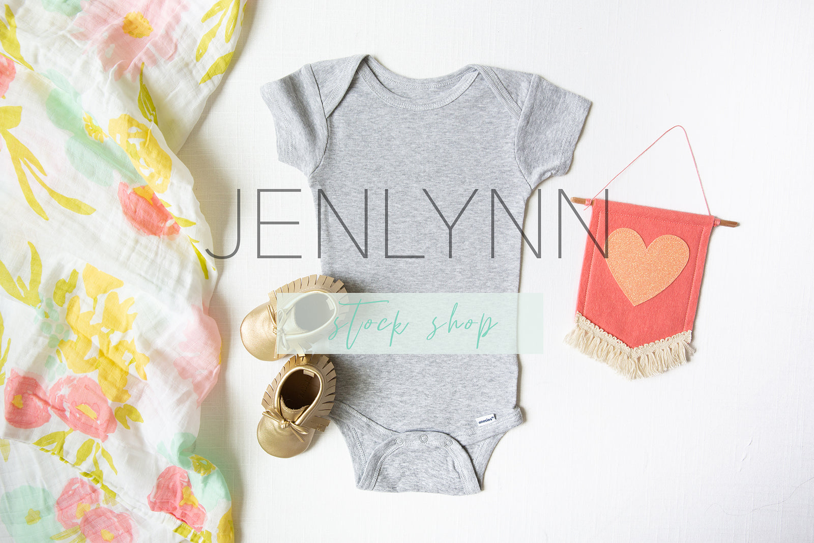 Grey Onesie Mockup flatlay #8 JPG