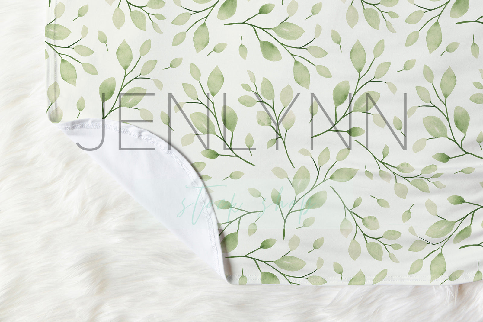 Stretch Jersey Baby Blanket Flat Lay Mockup #1