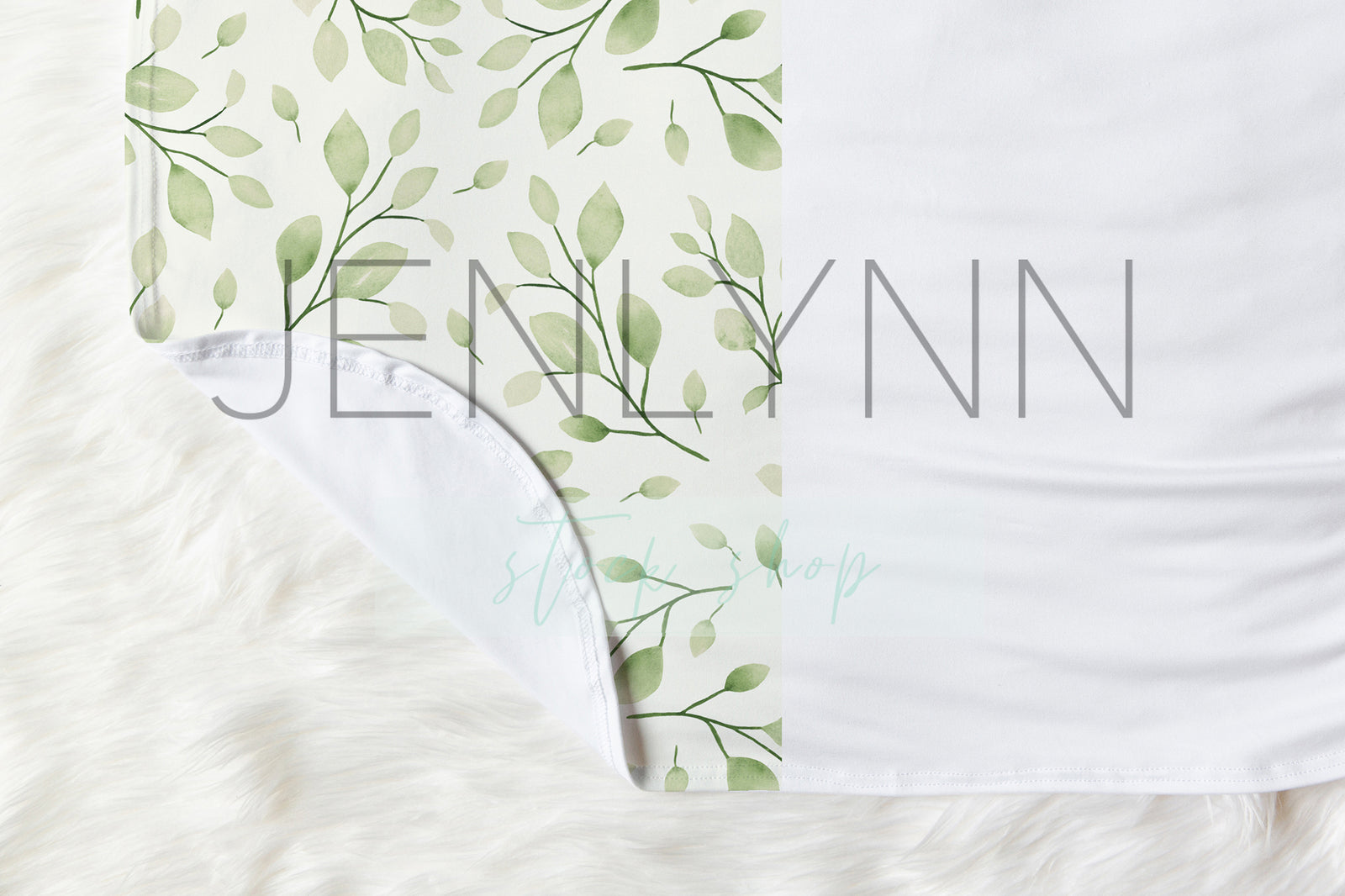 Stretch Jersey Baby Blanket Flat Lay Mockup #1