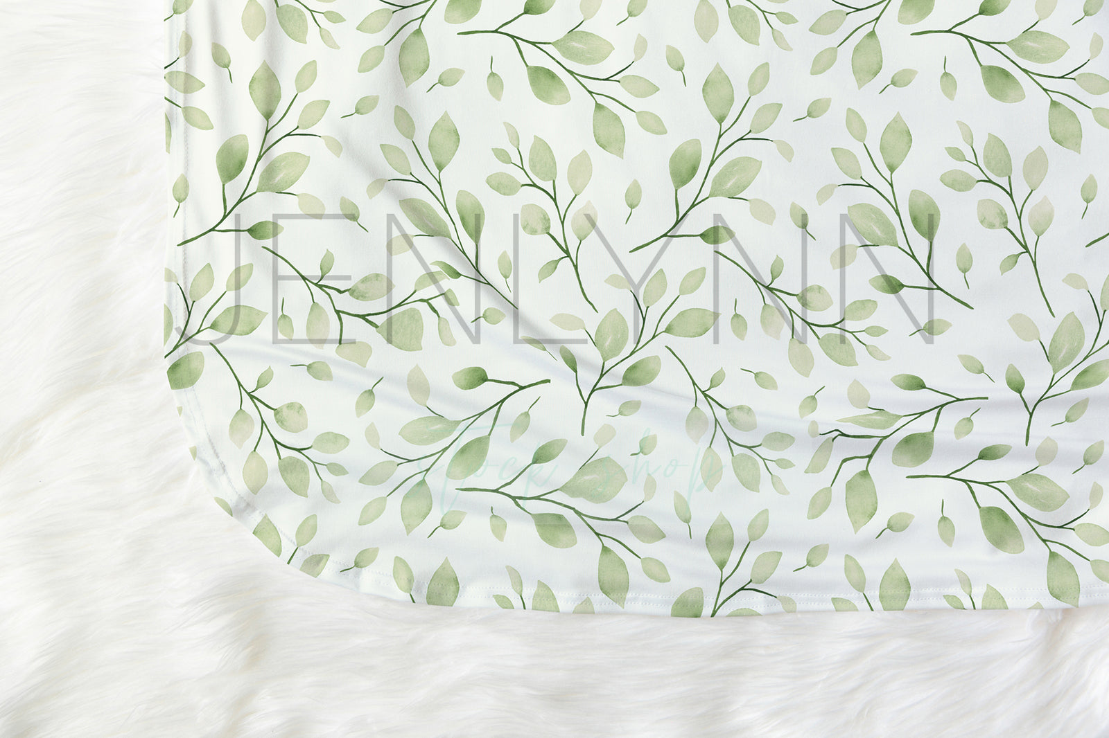 Stretch Jersey Baby Blanket Flat Lay Mockup #2