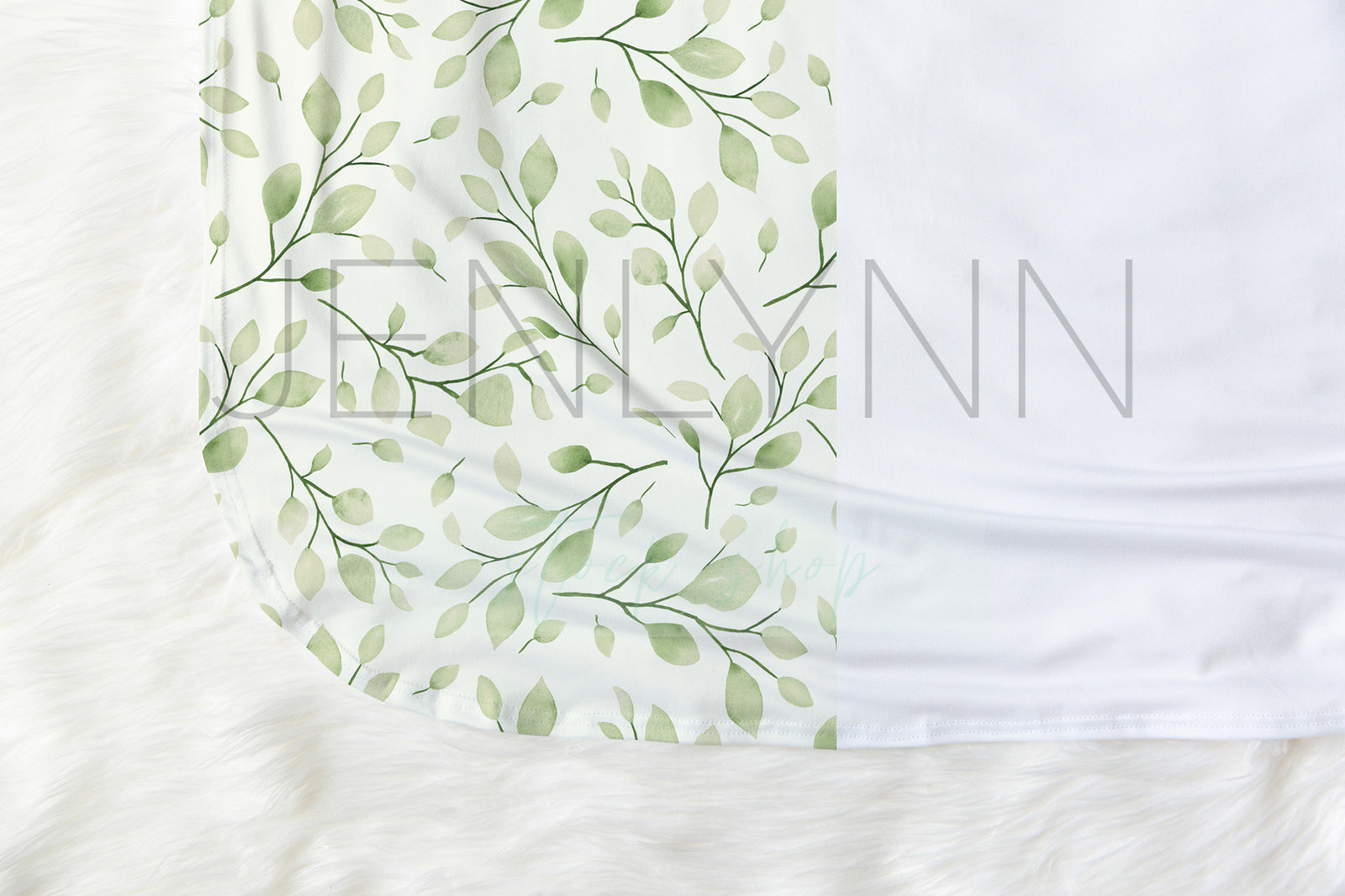 Stretch Jersey Baby Blanket Flat Lay Mockup #2
