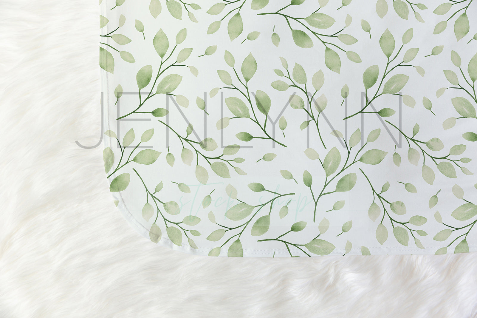 Stretch Jersey Baby Blanket Flat Lay Mockup #3