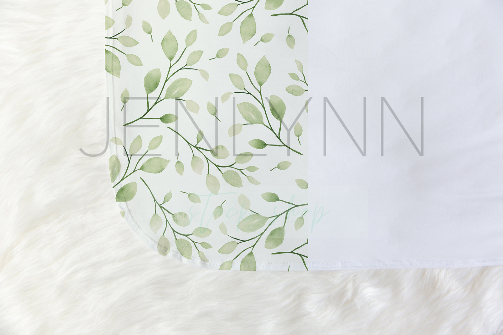 Stretch Jersey Baby Blanket Flat Lay Mockup #3