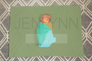 Milestone Baby Boy Blanket Mockup #12 PSD