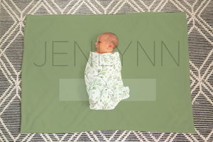 Milestone Baby Boy Blanket Mockup #12 PSD
