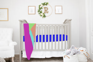 Nursery Collection Mockup #10 | Swaddle Blanket, Crib Sheet & Crib Skirt