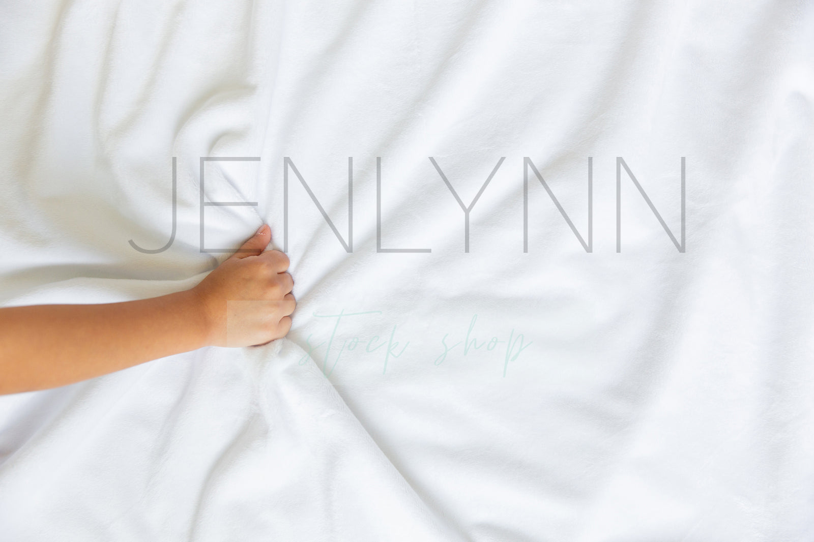 Minky Blanket with baby hand Mockup PSD