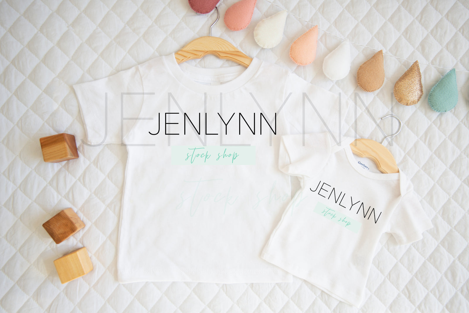 Sibling Tshirt + Baby Tshirt Mockup Flatlay #9 JPG