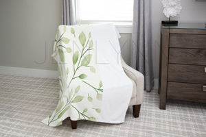 Minky Blanket on Bedroom Chair Mockup #VH10