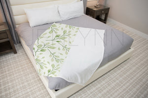 Minky Blanket on Bed Mockup #VH04