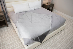 Minky Blanket on Bed Mockup #VH04