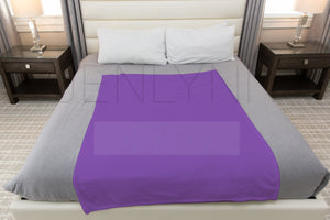 Minky Blanket on Bed Mockup #VH07
