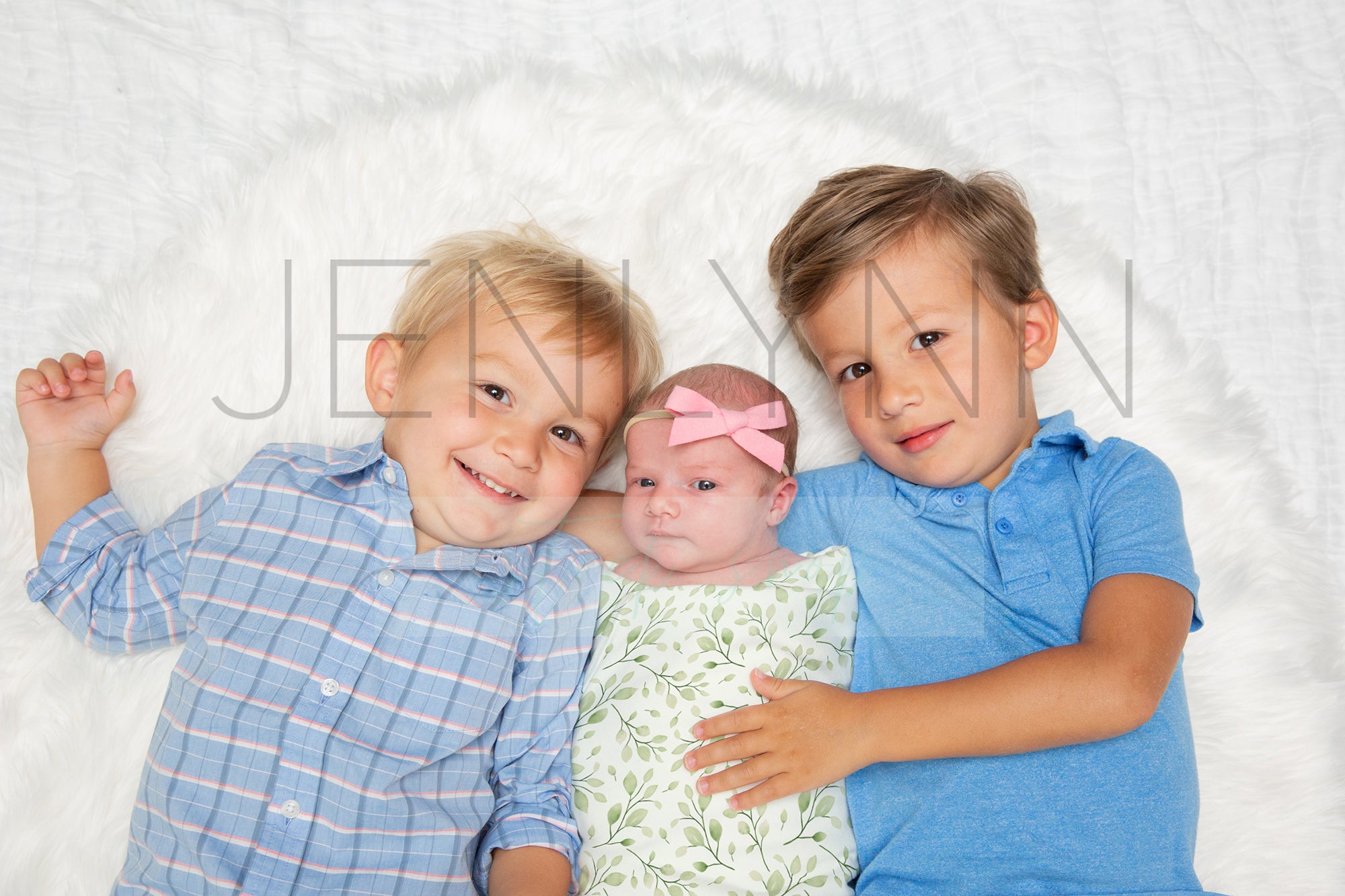 Jersey Baby Girl with Brothers Blanket Mockup #10 PSD