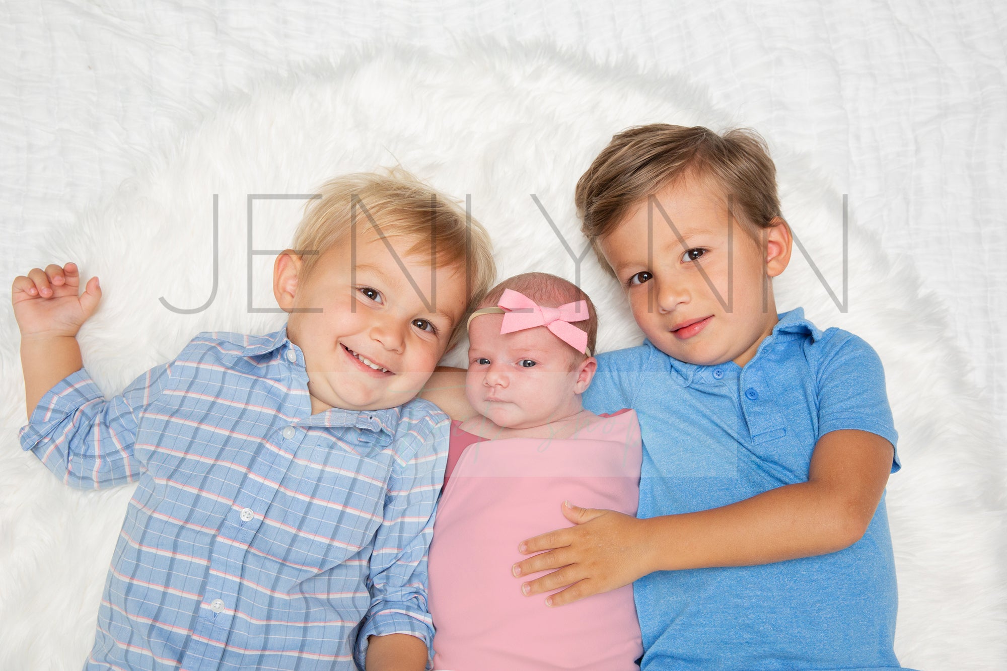 Jersey Baby Girl with Brothers Blanket Mockup #10 PSD
