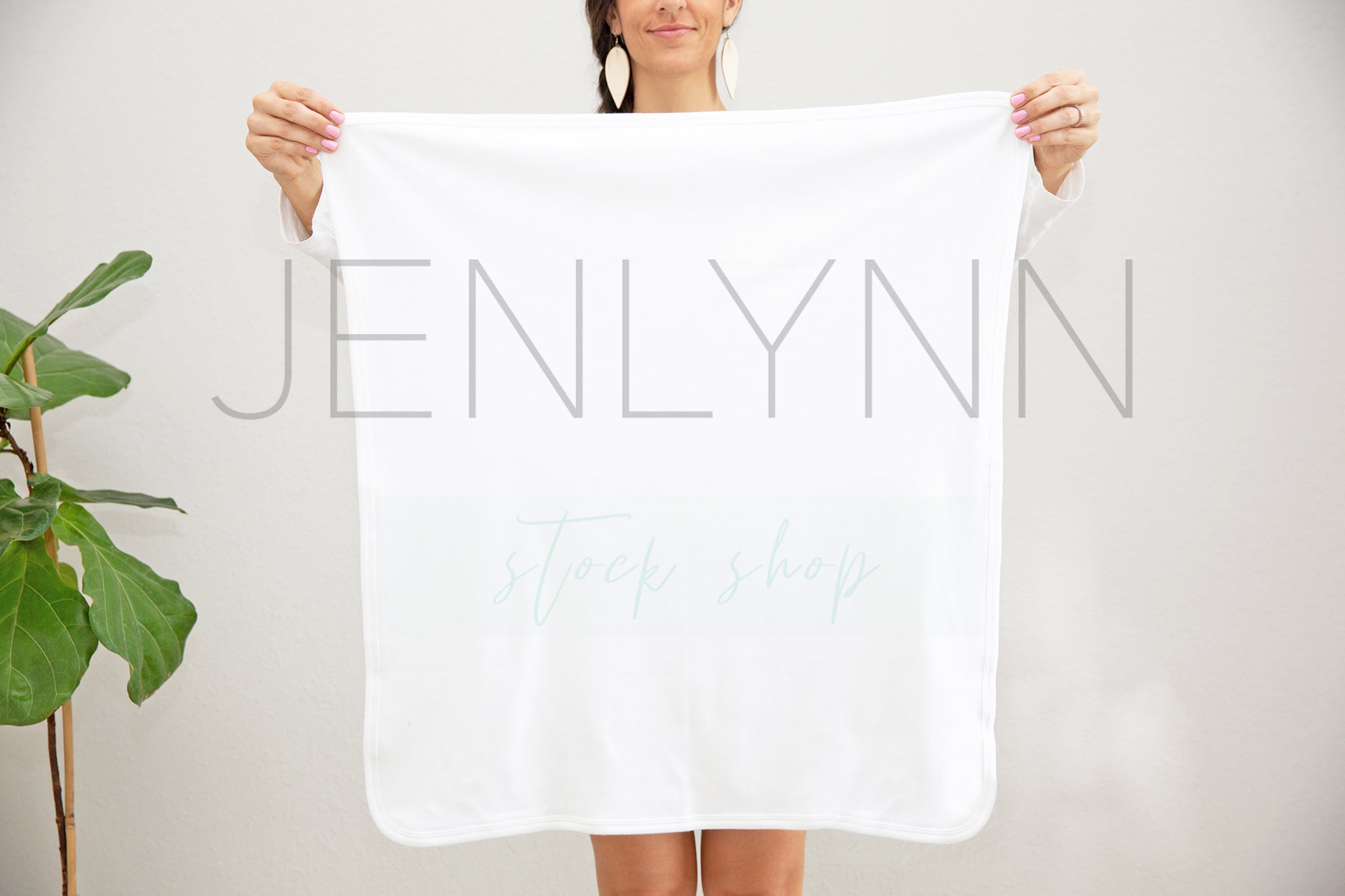 Model Holding Jersey Blanket Mockup #2 PSD