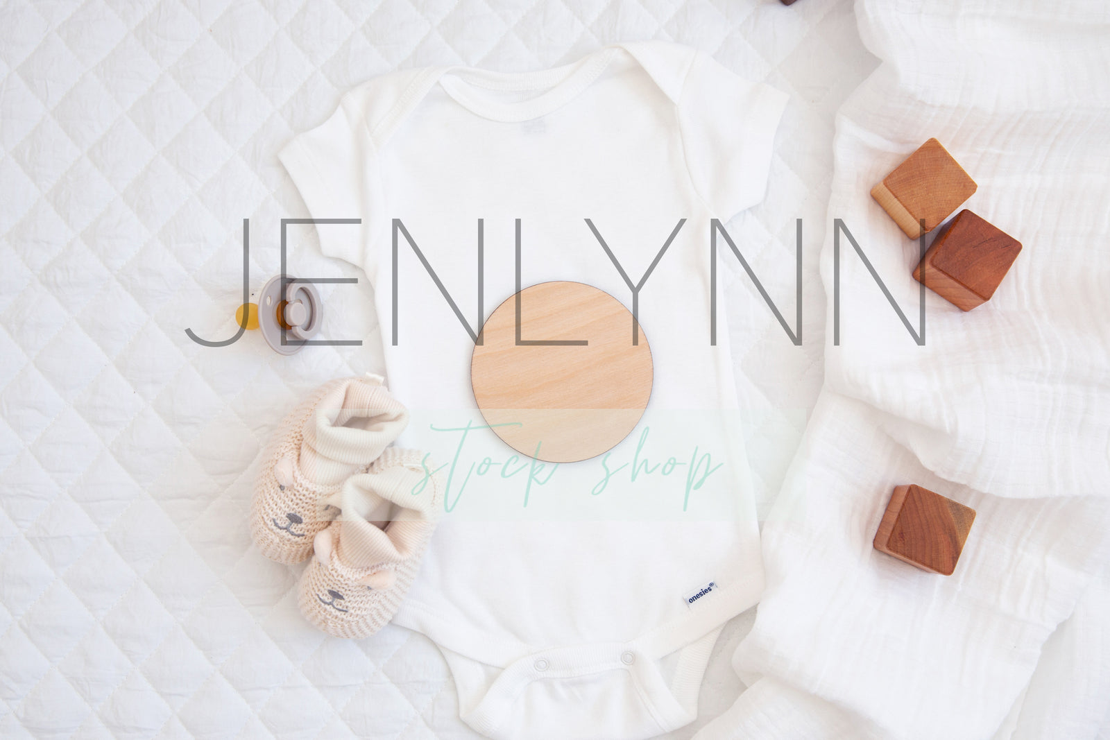 Gender Neutral Round Wooden Disc Stats sign #6 PSD